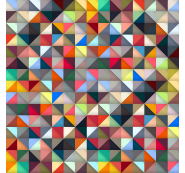 Bedroom roller blind in colorful mosaic - TenStickers