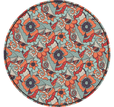 Floral paisley bedroom roller blind - TenStickers