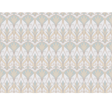 Bedroom roller blind with botanical retro floral design - TenStickers
