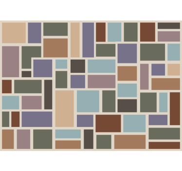 Bedroom roller blind in vibrant modern tile - TenStickers