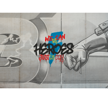 Gray roller blind we can be heroes - TenStickers