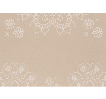 Beige roller blind india mandala design - TenStickers