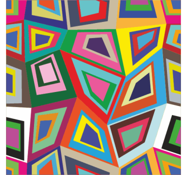 Vintage roller blind with colorful irregular squares - TenStickers