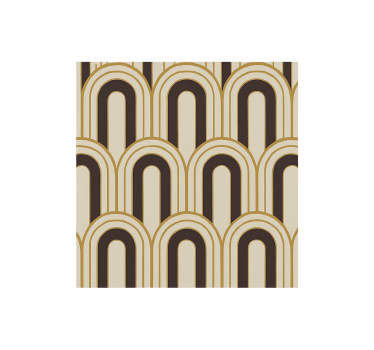 Vintage roller blind 1970s art deco arches - TenStickers