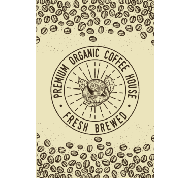 Premium Organic Coffee House kitchen roller blind - TenStickers