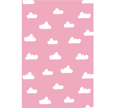 Pink pattern cloud roller blind - TenStickers