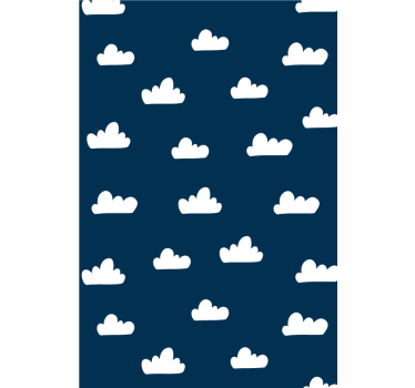 Dark blue background Cloud roller blind - TenStickers