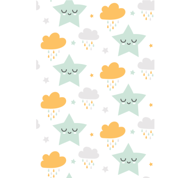 Sleepy Clouds Pattern nursery roller blind - TenStickers