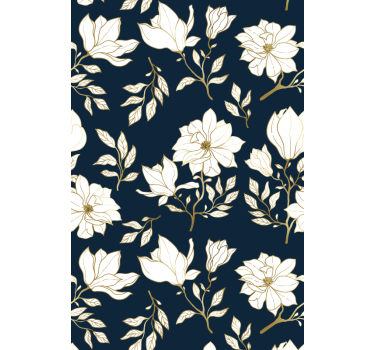 Botanical Illustration flower roller blind - TenStickers