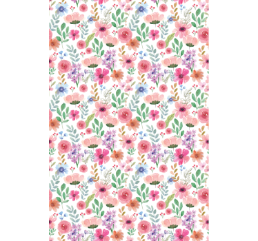 Multicolour Flower kitchen blind - TenStickers