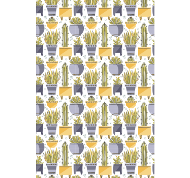 Potted Plant Patterns cactus roller blind - TenStickers