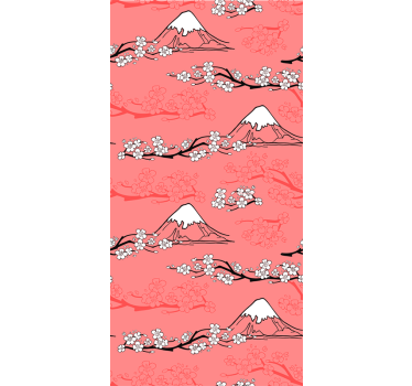 Spring Tree nature pink blind - TenStickers