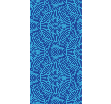 Mandala blue tones Living room blind - TenStickers