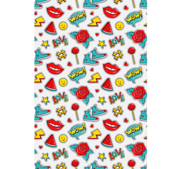 Pop Culture Patterns fun roller blind - TenStickers