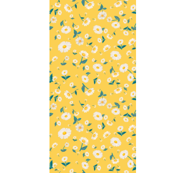 Bright yellow flowers Kitchen window blind - TenStickers
