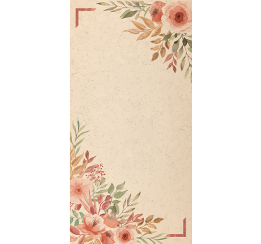 Charming beige border flower roller blind - TenStickers