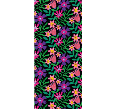 Floral Harmony Design flowers and plants roller blind - TenStickers