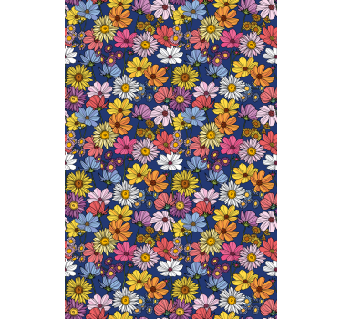 Colorful spring arrangement flowers and plants roller blind - TenStickers