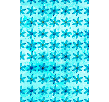 Turquoise flowers Flowers and plant roller blind - TenStickers