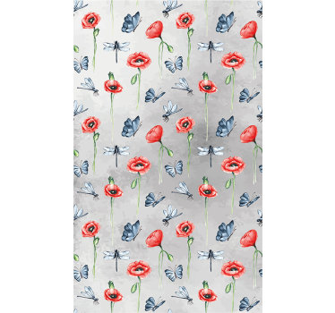 Happy garden Flowers and plant roller blind - TenStickers