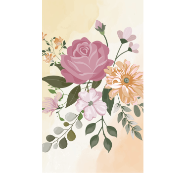 Realistic Flowers and plant roller blind - TenStickers