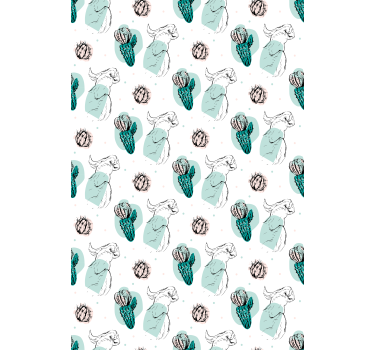 Tropical parrot and cactus pattern window blind - TenStickers
