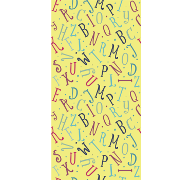 Colorful Alphabet Letters text roller blind - TenStickers