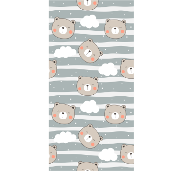Cute Bear Faces nursery roller blind - TenStickers