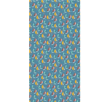 Colorful sailing vessels original roller blind - TenStickers