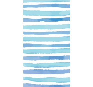 Watercolor blue stripes Living room roller blind - TenStickers