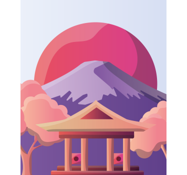 MOUNTAIN LANDSCAPE SCENE roller blind - TenStickers