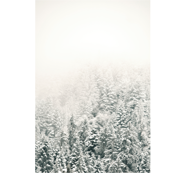 Trees covered in snow Master bedroom window blind - TenStickers