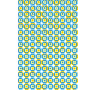 Circular pattern in blue roller blind - TenStickers