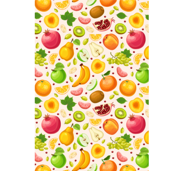 Fruits slices and vegetable roller blind - TenStickers