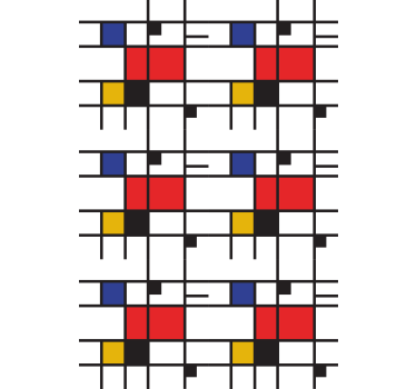 Mondrian geometric art Blind art - TenStickers