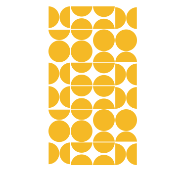 Half circles geometric art Blind art - TenStickers