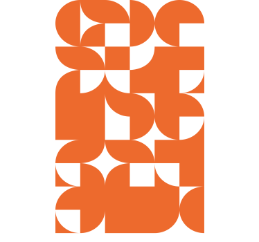 Geometric Orange Patterns modern roller blind - TenStickers