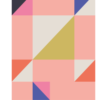 GEOMETRIC COLOR BLOCKS rustic roller blind - TenStickers