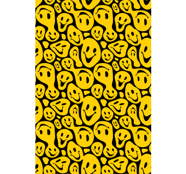 Black and yellow smiley faces original blind - TenStickers