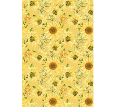 Sunflower garden pattern flowers and plants roller blind - TenStickers