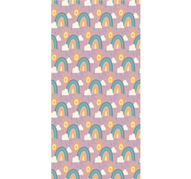 RAINBOWS AND SUNS children room roller blind - TenStickers