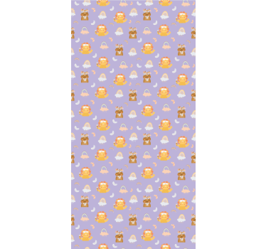 Baby animals and rainbows children room roller blind - TenStickers