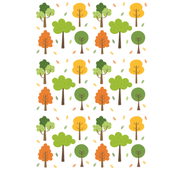 Colorful trees Modern roller blind - TenStickers