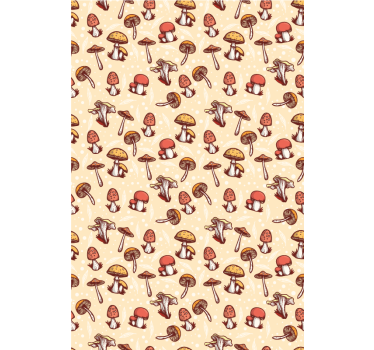 Original cartoon mushrooms Kitchen window blind - TenStickers