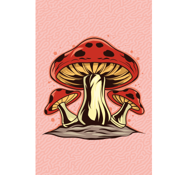 Vibrant Mushroom Trio flowers and plants roller blind - TenStickers