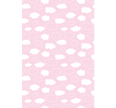 Pink and white solid color Cloud roller blind - TenStickers