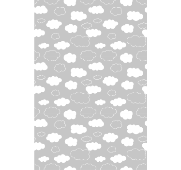 Fluffy gray pattern cloud roller blind - TenStickers
