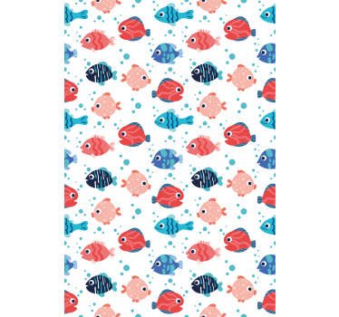 Colorful Fish Pattern animal roller blind - TenStickers