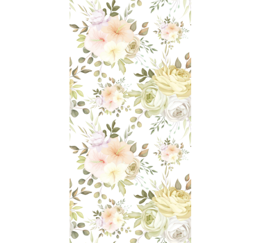 Beautiful floral seamless pattern Flower roller blind - TenStickers