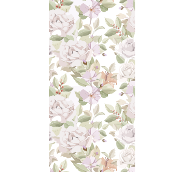 Graceful Botanical Composition flower roller blind - TenStickers